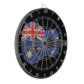 Cible De Fléchettes Guitare acoustique de drapeau australien usé, (Devant gauche)