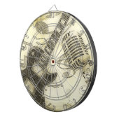 Cible de flechettes guitare et microphone (Devant droit)