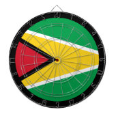 Cible De Fléchettes Guyana Drapeau Tableau noir & Guyana / Jeu (Devant)