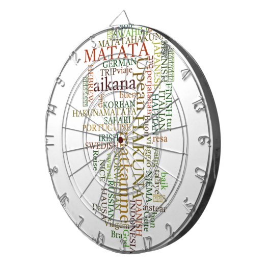 Cible De Fléchettes Hakuna Matata Global Word Cloud Art (Devant droit)