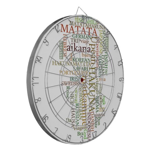 Cible De Fléchettes Hakuna Matata Global Word Cloud Art (Devant gauche)