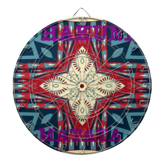 Cible De Fléchettes Hakuna Matata Texte Hope Art Abstrait Design d'imp (Devant)