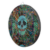 Cible De Fléchettes Halloween Hippie Skull Thunder_cove (Devant droit)