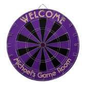 Cible De Fléchettes Halloween violet noir Custom Metal Cage Salle de j (Devant)