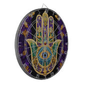 Cible De Fléchettes Hamsa Troisième Œil Orné Or (Devant gauche)
