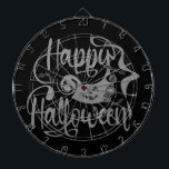 Cible De Fléchettes Happy Halloween chauves-souris Jack-o'-lantern<br><div class="desc">Happy Halloween chauves-chauves-souris avec typographie de voeux</div>