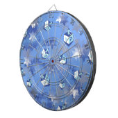 Cible De Fléchettes Happy Hanoukka Falling Stars and Dreidels (Devant droit)