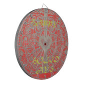 Cible De Fléchettes Happy Holidays Parties scintillant rouge design co (Devant gauche)