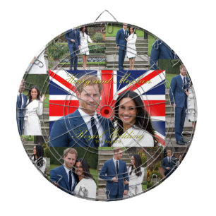 Cible De Fléchettes Harry et Meghan Royal Mariage Pro Montage photo