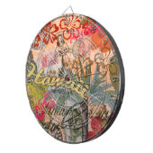 Cible De Fléchettes Hawaii Hula Fleur Voyage Vintage (Devant droit)