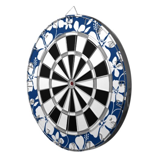 CIBLE DE FLÉCHETTES HAWAIIAN HULA (HIBISCUS) NAVY (Devant droit)