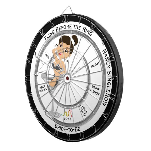 Cible De Fléchettes Heure de fête de la Bachelorette unique (Devant droit)