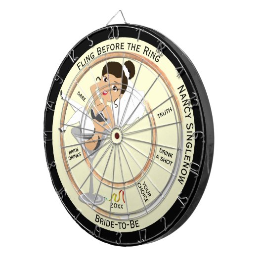 Cible De Fléchettes Heure de fête de la Bachelorette unique (Devant droit)