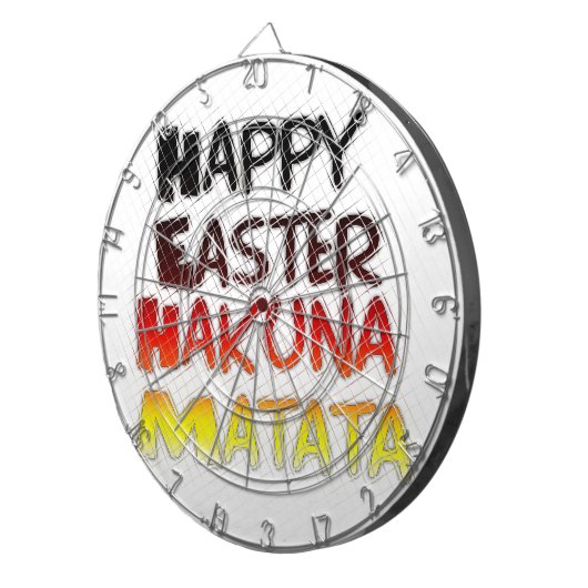 Cible De Fléchettes Heureux Pâques Hakuna Matata Saison de Vacances (Devant droit)