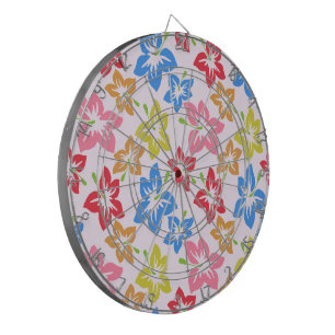 Cible De Fléchettes Hibiscus Coloré, Motif Des Fleurs