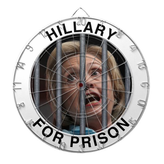Cible De Fléchettes Hillary pour la prison (Devant)