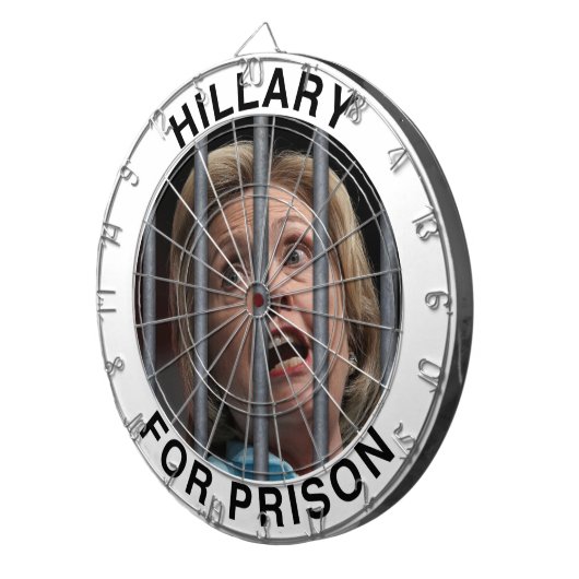 Cible De Fléchettes Hillary pour la prison (Devant droit)