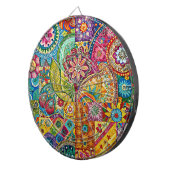 Cible De Fléchettes Hippie Art Dartboard (Devant droit)