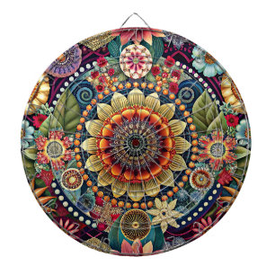 Cible De Fléchettes Hippie Art Dartboard