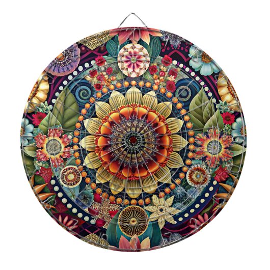 Cible De Fléchettes Hippie Art Dartboard (Devant)