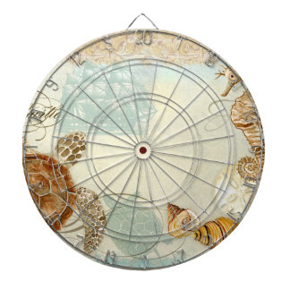 Cible De Fléchettes Hippocampe de tortue de collage de bord de la mer