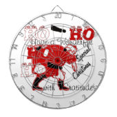 Cible De Fléchettes HOHOHO Avoir un merveilleux Noël avec gratitude (Devant)