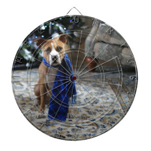 Cible De Fléchettes Holiday Cheer from Pit Bull Rescue Dog