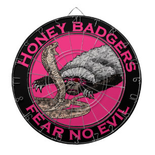 Cible De Fléchettes Honey Badger Craindre pas mal drôle Badass Slogan