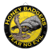 Cible De Fléchettes Honey Badgers ne crains pas mal Jaune effrayant An (Devant)
