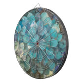 Cible De Fléchettes Hortensia de turquoise (Devant droit)