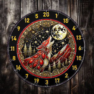 Cible De Fléchettes Howling Wolf Appelle Au Far