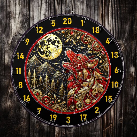 Cible De Fléchettes Howling Wolf Représente La Liberté Et Le Pouvoir S