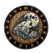 Cible De Fléchettes Howling Wolf Symbolise La Sauvreté Et La Force (Devant)