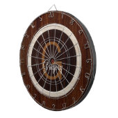 Cible De Fléchettes Huile de bois moderne Hickory brûlé et châtaignier (Devant droit)