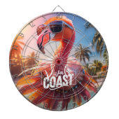 Cible De Fléchettes Hula Flamingo portant des lunettes de soleil (Devant)