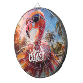 Cible De Fléchettes Hula Flamingo portant des lunettes de soleil (Devant droit)