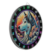 Cible De Fléchettes Husky Twilight Mountain Wall Design (Devant gauche)