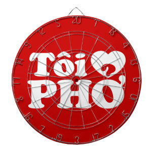 Cible De Fléchettes I Heart (Love) Pho (Tôi PHỞ)