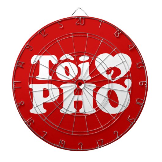 Cible De Fléchettes I Heart (Love) Pho (Tôi PHỞ) (Devant)