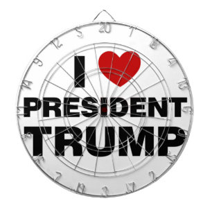 Cible De Fléchettes I Love Président Trump Heart
