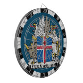 Cible De Fléchettes Iceland Dartboard, Icelandic Flag darts game board (Devant gauche)