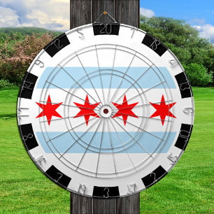 Cible De Fléchettes Illinois Dartboard & City Chicago Flag /game board