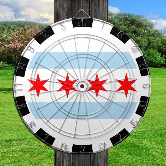 Cible De Fléchettes Illinois Dartboard & City Chicago Flag /game board