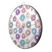 Cible De Fléchettes Illustration couleur pastel beigne rose et bleu (Devant droit)