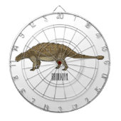 Cible De Fléchettes Illustration d'Ankylosaurus (Devant)