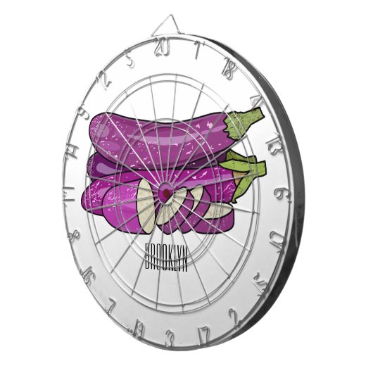 Cible De Fléchettes Illustration d'aubergine (Devant droit)