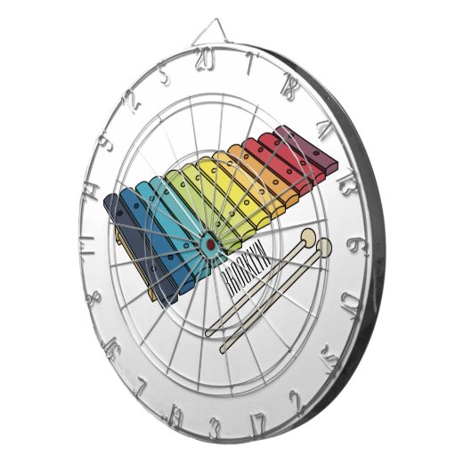 Cible De Fléchettes Illustration de bande dessinée en Xylophone (Devant droit)