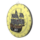 Cible De Fléchettes Illustration de bateau pirate (Devant droit)