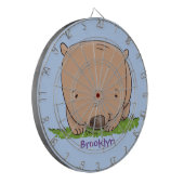 Cible De Fléchettes Illustration de bébé wombat mignon en style cartoo (Devant gauche)