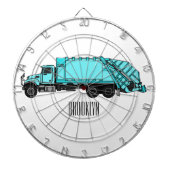Cible De Fléchettes Illustration de camion à ordures (Devant)